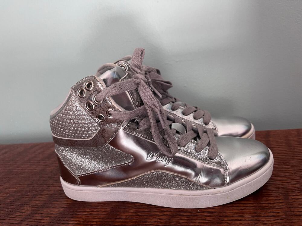 Pastry High Top Silver Sneakers Womens Size 6.5